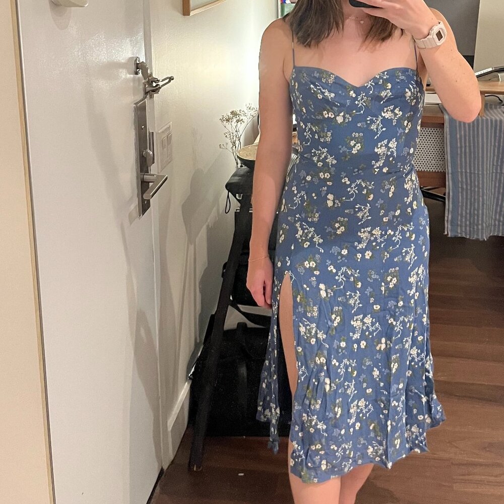 Reformation Juliette Dress - Blue Floral